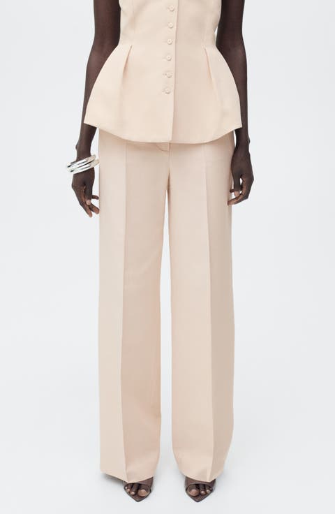 Women's Beige Straight-Leg Pants | Nordstrom