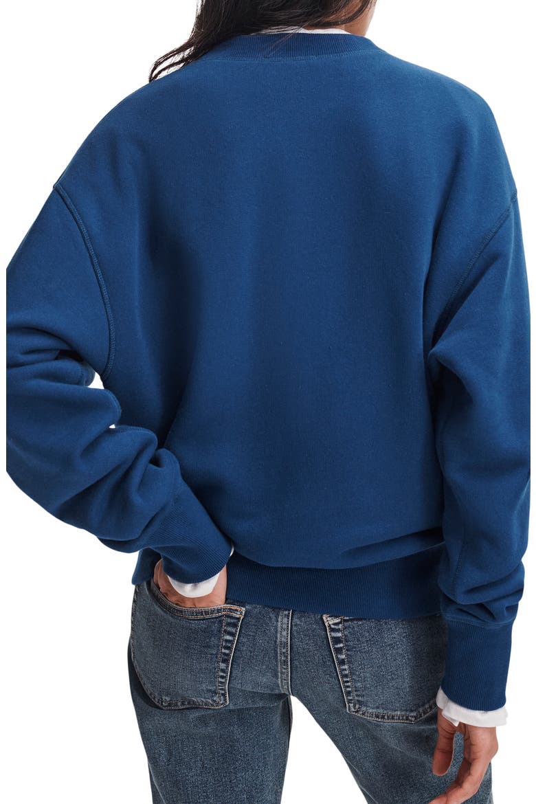 Oversize Logo Graphic Sweatshirt, Alternate, color, NAVYBLUE
