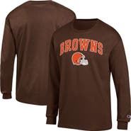 Champion Men's Champion Brown Cleveland Browns Arch Over Logo Long Sleeve T-Shirt