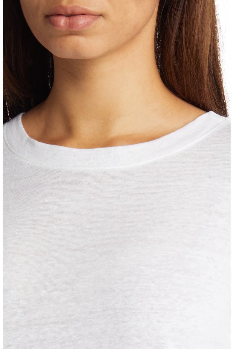 Organic Linen Long Sleeve T-Shirt, Alternate, color, WHITE