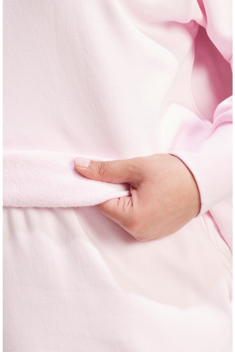Fleece Hoodie, Alternate, color, CLEAR PINK/ WHITE