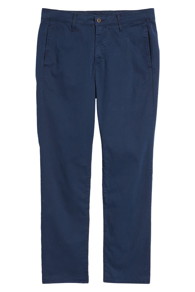 Kullen Flat Front Stretch Sateen Chinos, Alternate, color, AFTER MIDNIGHT