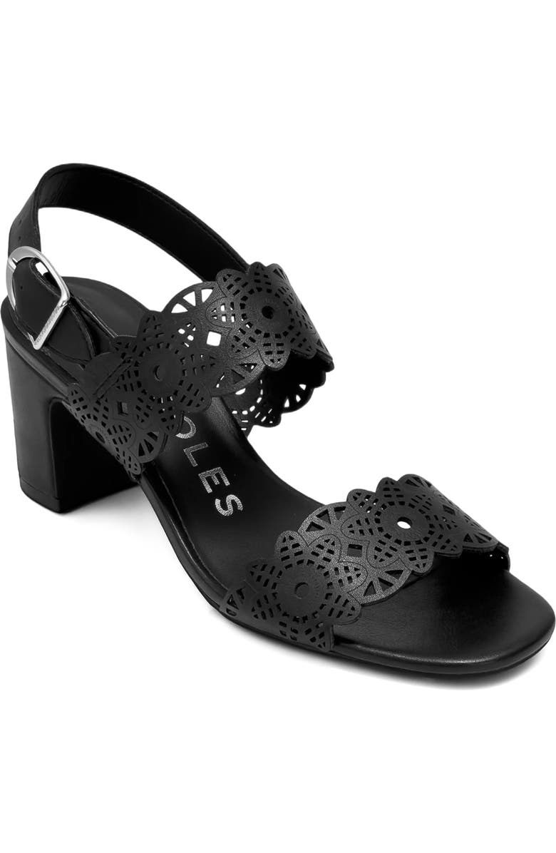 Aerosoles Glen Slingback Sandal, Main, color, Black Perf Fx Nappa