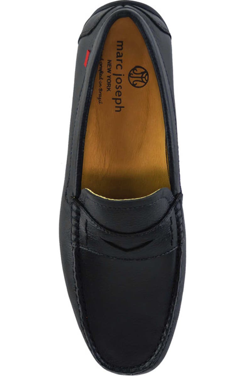 Marc Joseph New York Hamilton Place Leather Penny Driver Loafer, Alternate, color, Black Grainy