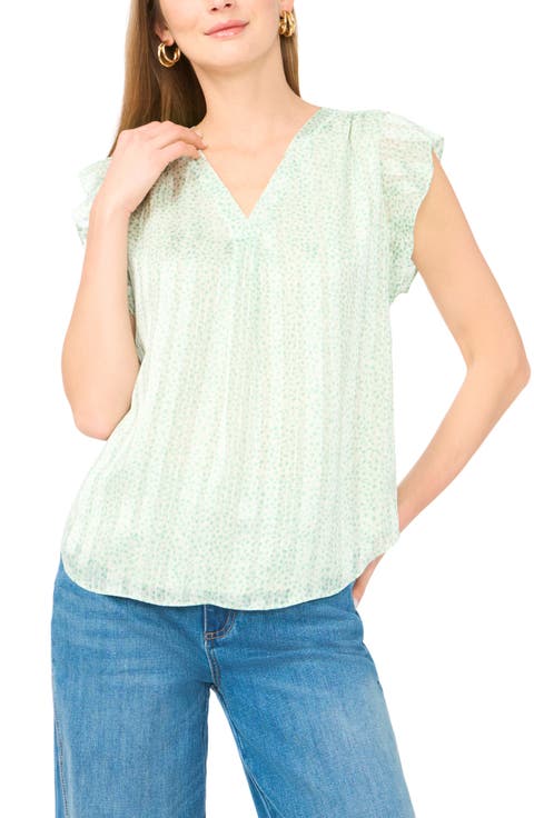 Fluttering Sleeve Top