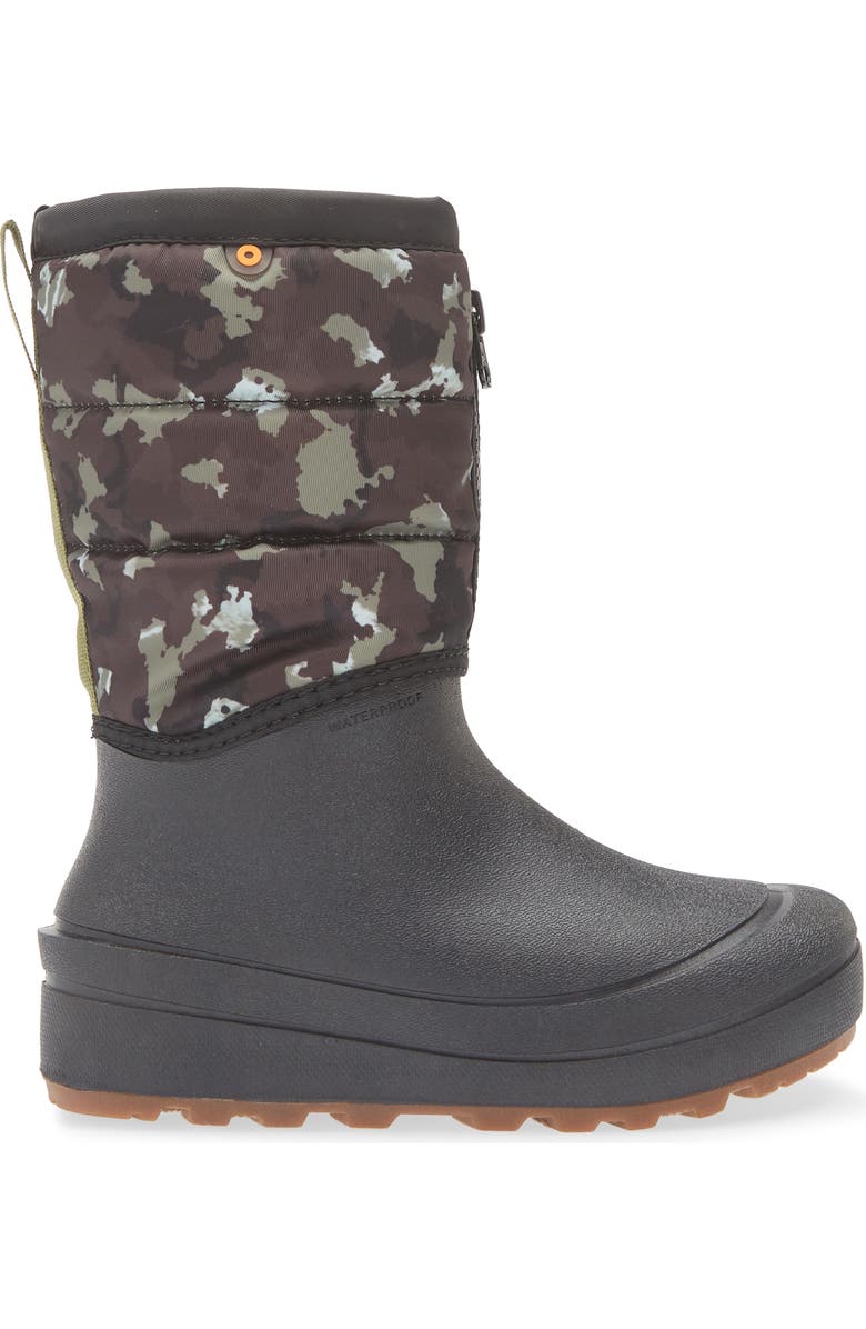 Bogs Snow Shell Waterproof Camo Boot, Alternate, color, Black Multi