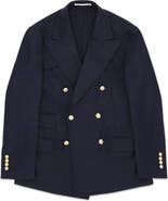 Fortela Classic Double-Breasted Merino Wool Blazer