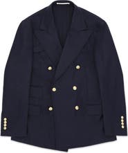 Fortela Classic Double-Breasted Merino Wool Blazer