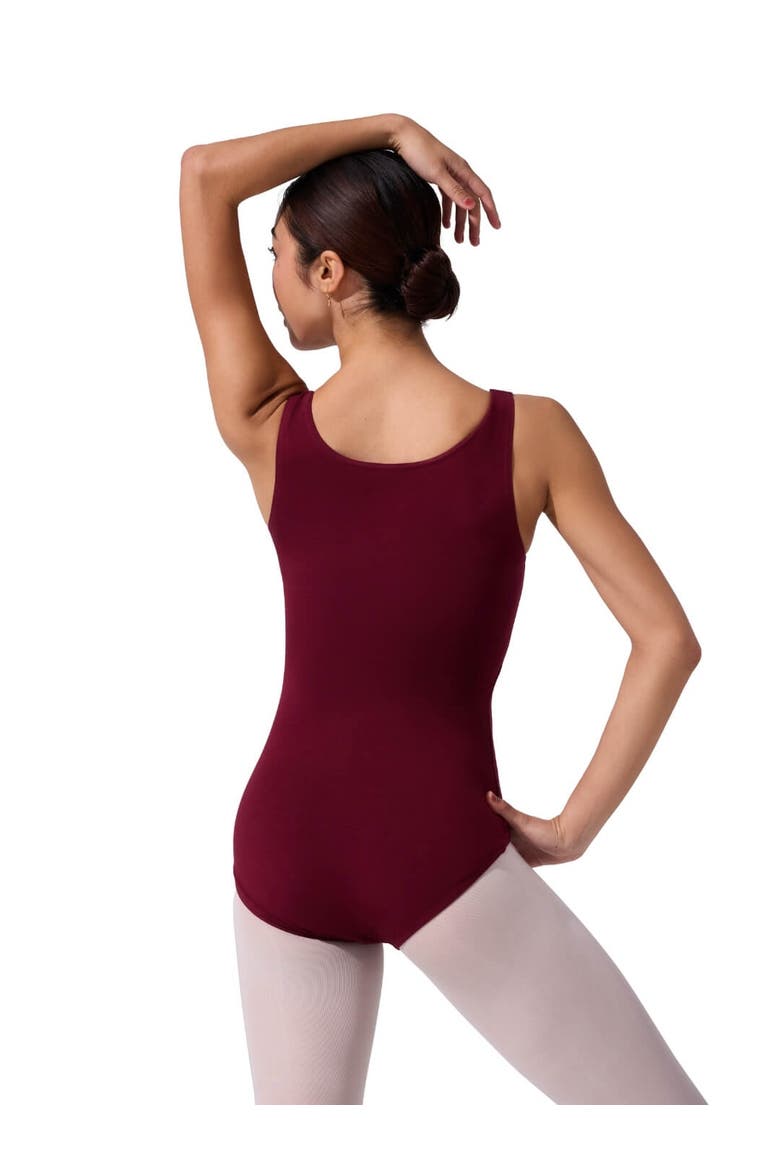 High-Neck Tank Leotard, Alternate, color, brown