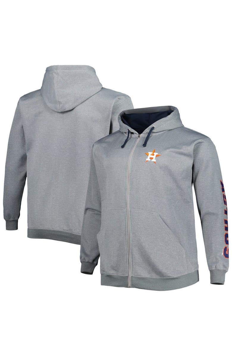 PROFILE Men's Profile Ash Houston Astros Big & Tall Pullover Hoodie, Main, color, Ash
