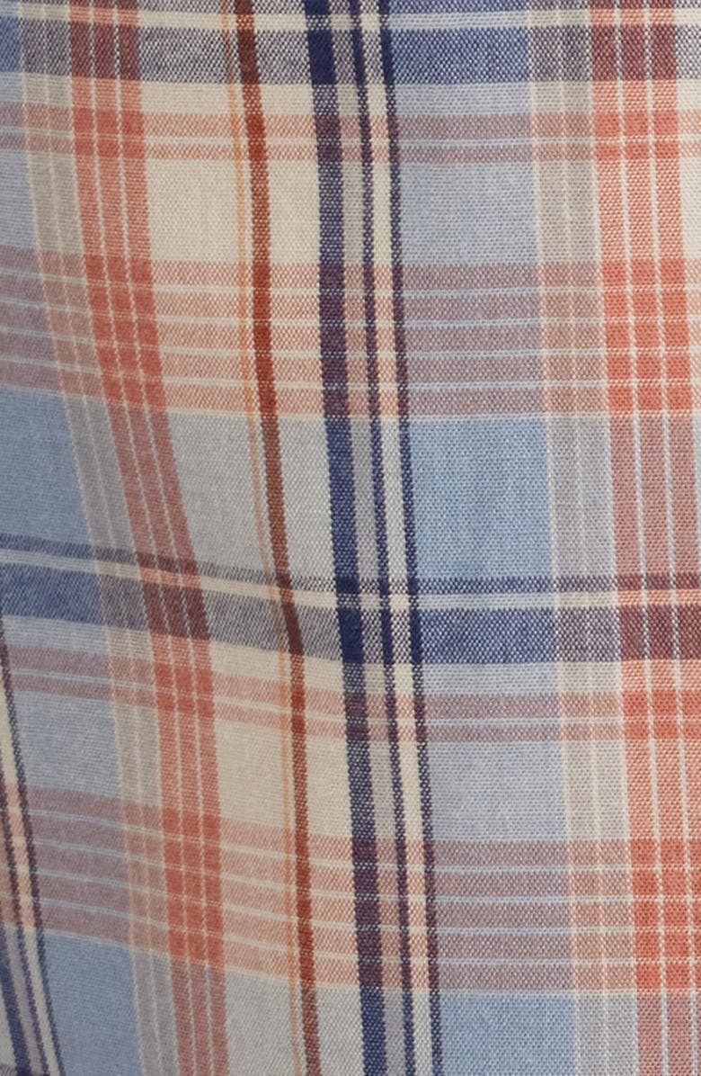 Brixton The Breezy Wayne Plaid Short Sleeve Shirt, Alternate, color, Blue Multi Plaid