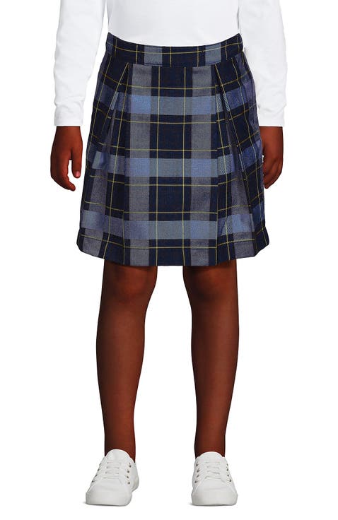 School Uniform Girls Plaid Skort Top of Knee