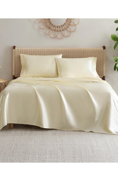 Jessica Simpson Silky Satin Sheet Set In Gold