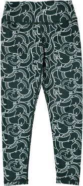ZOOZATZ Girls Youth ZooZatz Green/White Michigan State Spartans Stacked Mascot Leggings