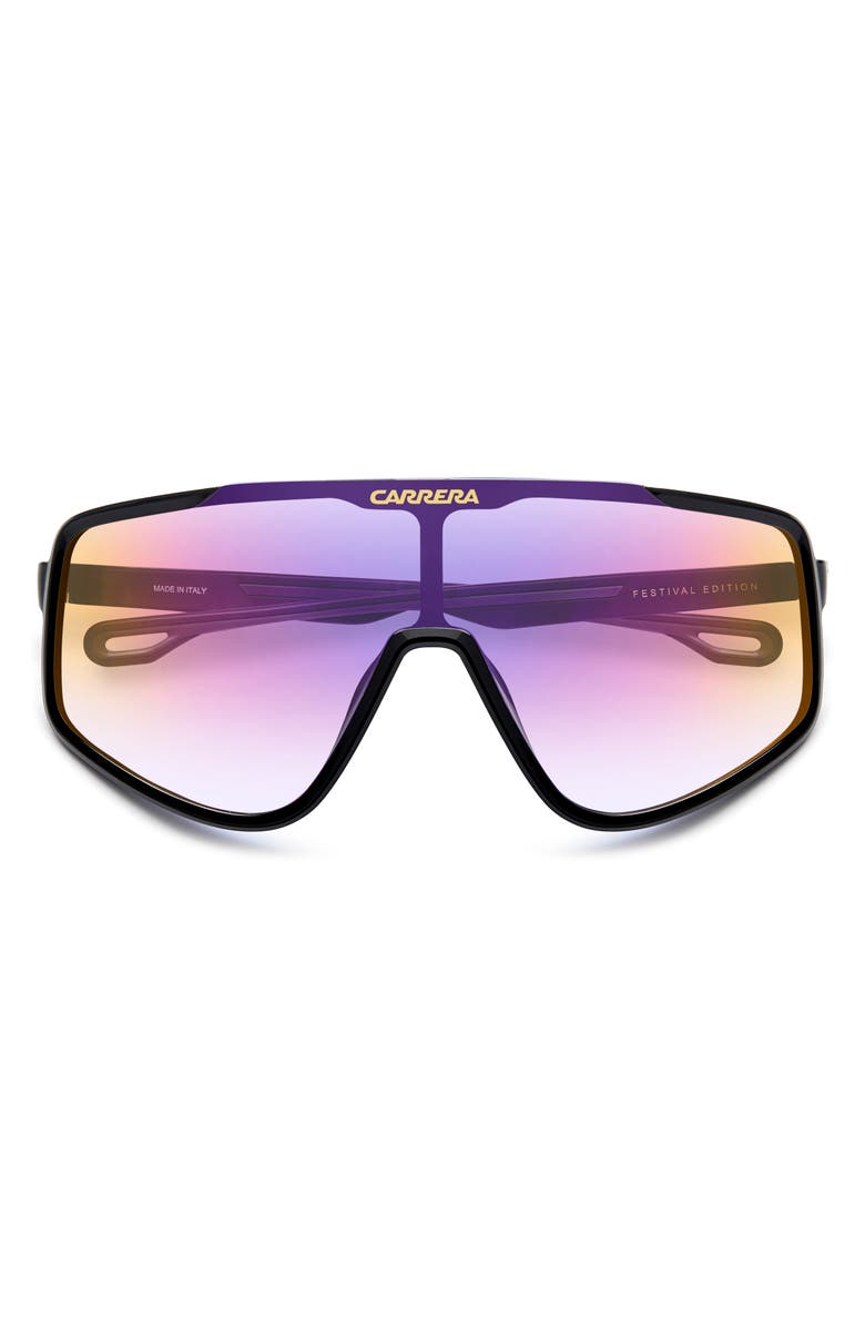 Carrera Eyewear Festival 99mm Oversize Shield Sunglasses, Alternate, color, Black/ Multilayer Viol