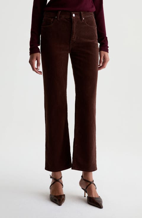 Brinley Mid Rise Straight Leg Corduroy Jeans