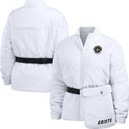 WEAR by Erin Andrews Women's WEAR by Erin Andrews White New Orleans Saints Packaway Full-Zip Puffer Jacket