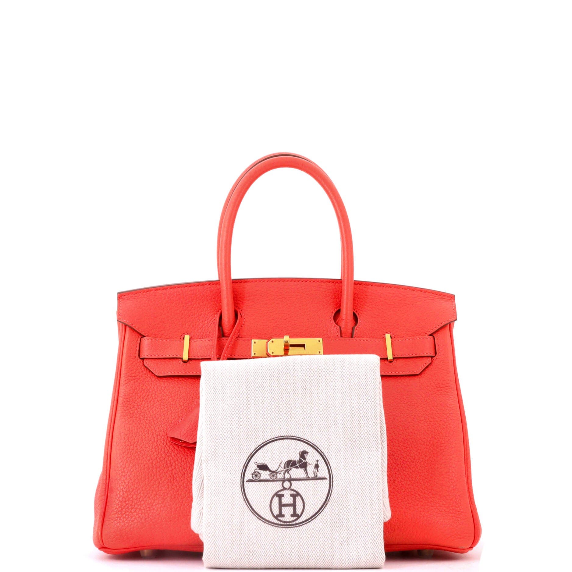 Birkin Handbag Red Clemence with Gold Hardware 30, Alternate, color, Red