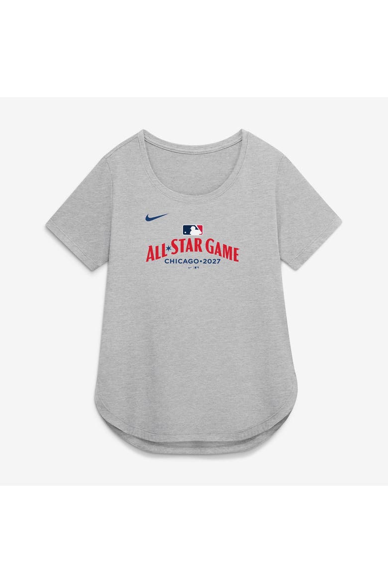 Women's Nike Heather Gray 2027 MLB All-Star Game Tri-Blend T-Shirt, Main, color, Heather Gray