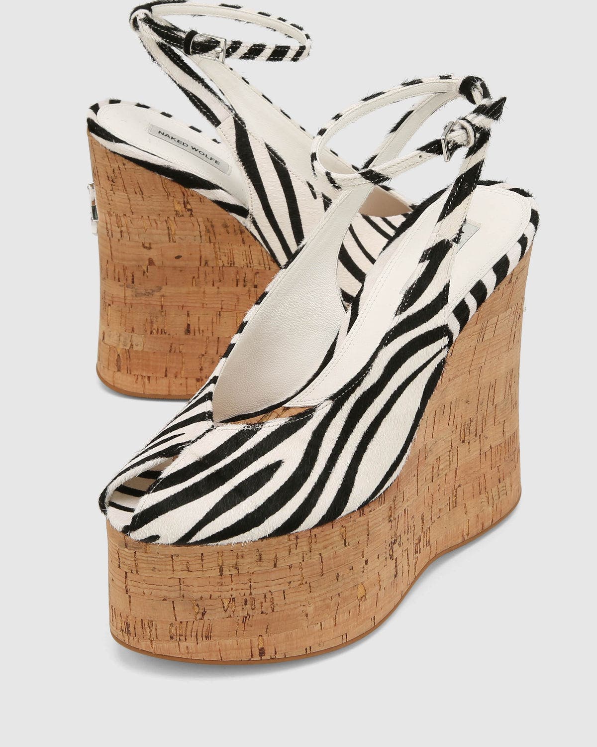 Naked Wolfe Tansy White Patent, Alternate, color, Zebra