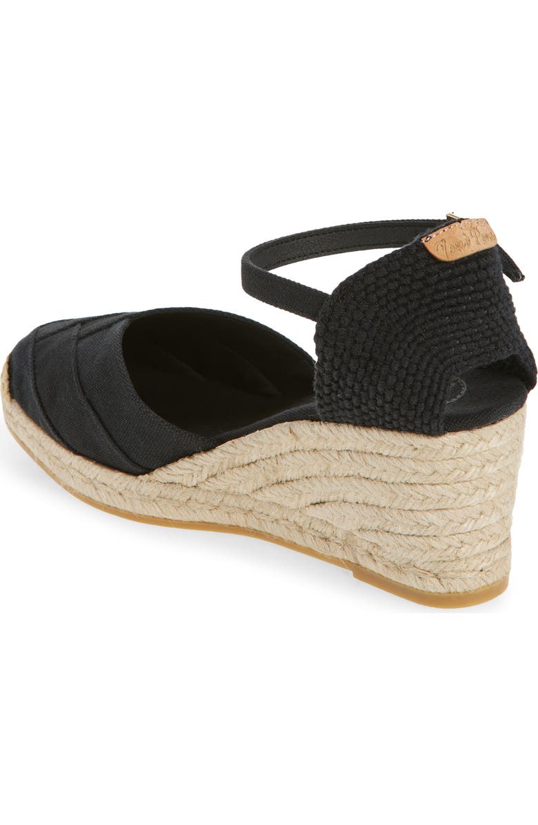 Toni Pons Clara Ankle Strap Espadrille Wedge, Alternate, color, Negre