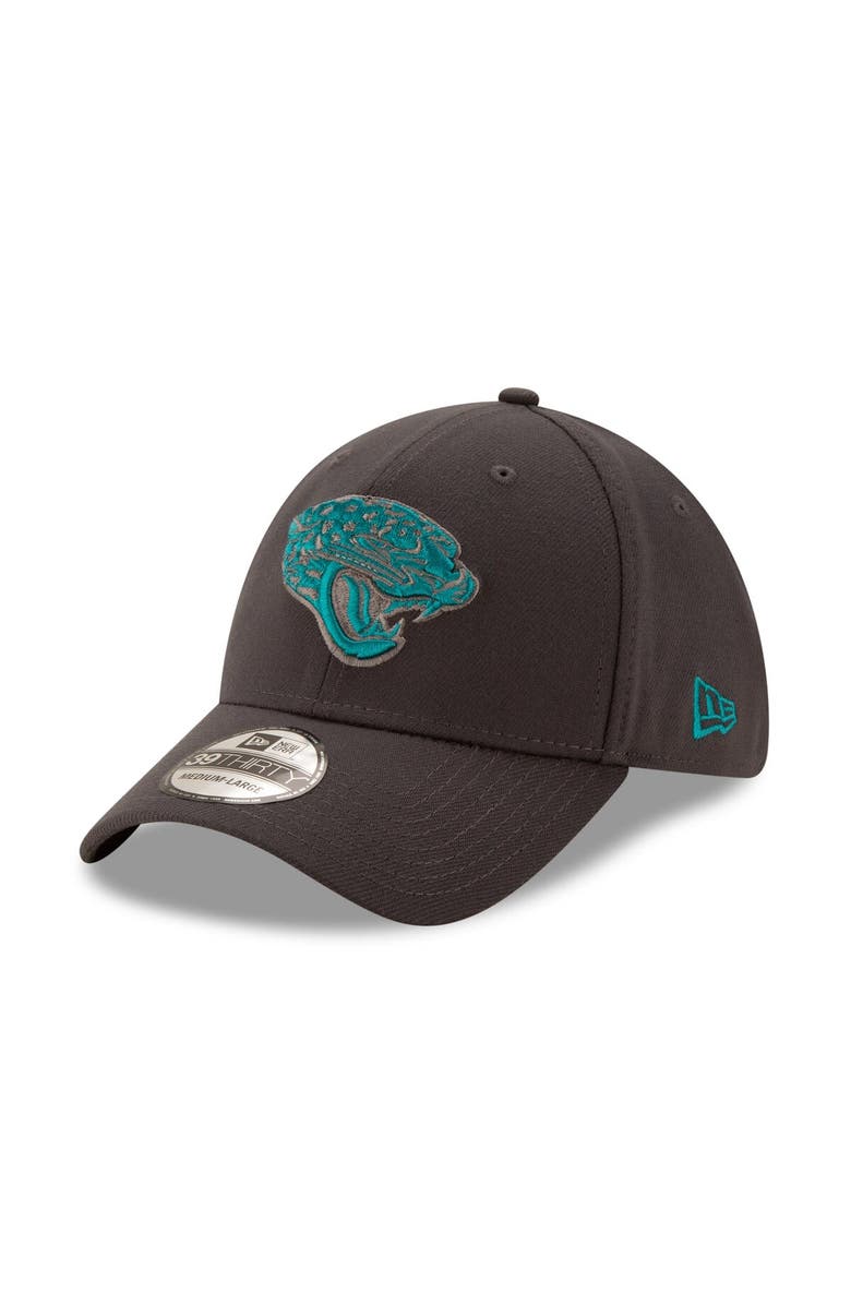 New Era Men's New Era Graphite Jacksonville Jaguars Storm 39THIRTY Flex Hat, Main, color, Graphite