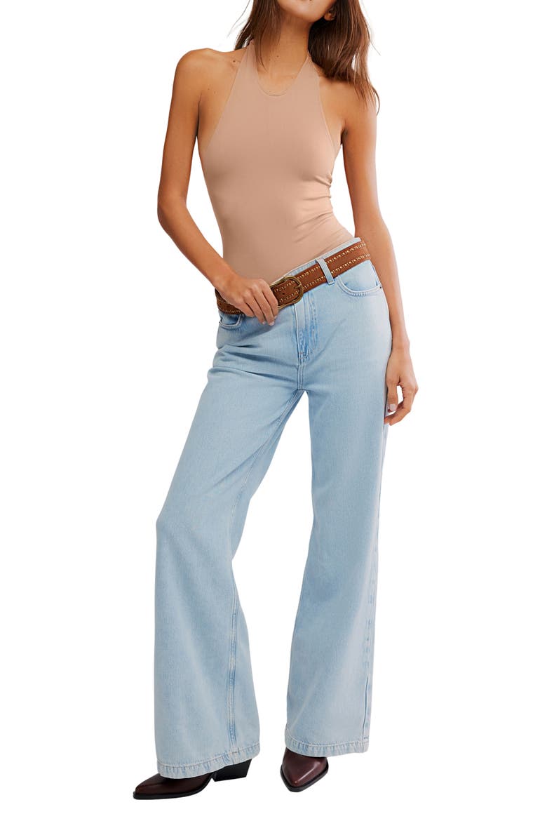 So Sleek Halter Top, Alternate, color, TAWNY BIRCH