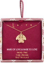 Leith Pavé Cubic Zirconia Bunny Pendant Necklace