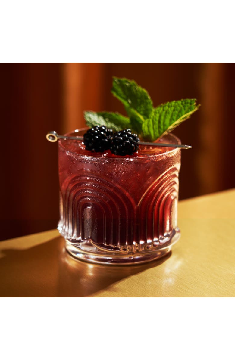 Viski Deco Beau Crystal Lowball Tumblers Set of 2, Alternate, color, Clear