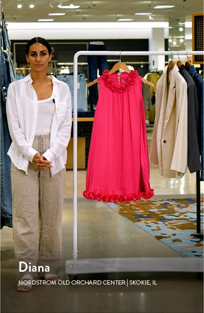 Rosette Trim Shift Minidress, sales video thumbnail