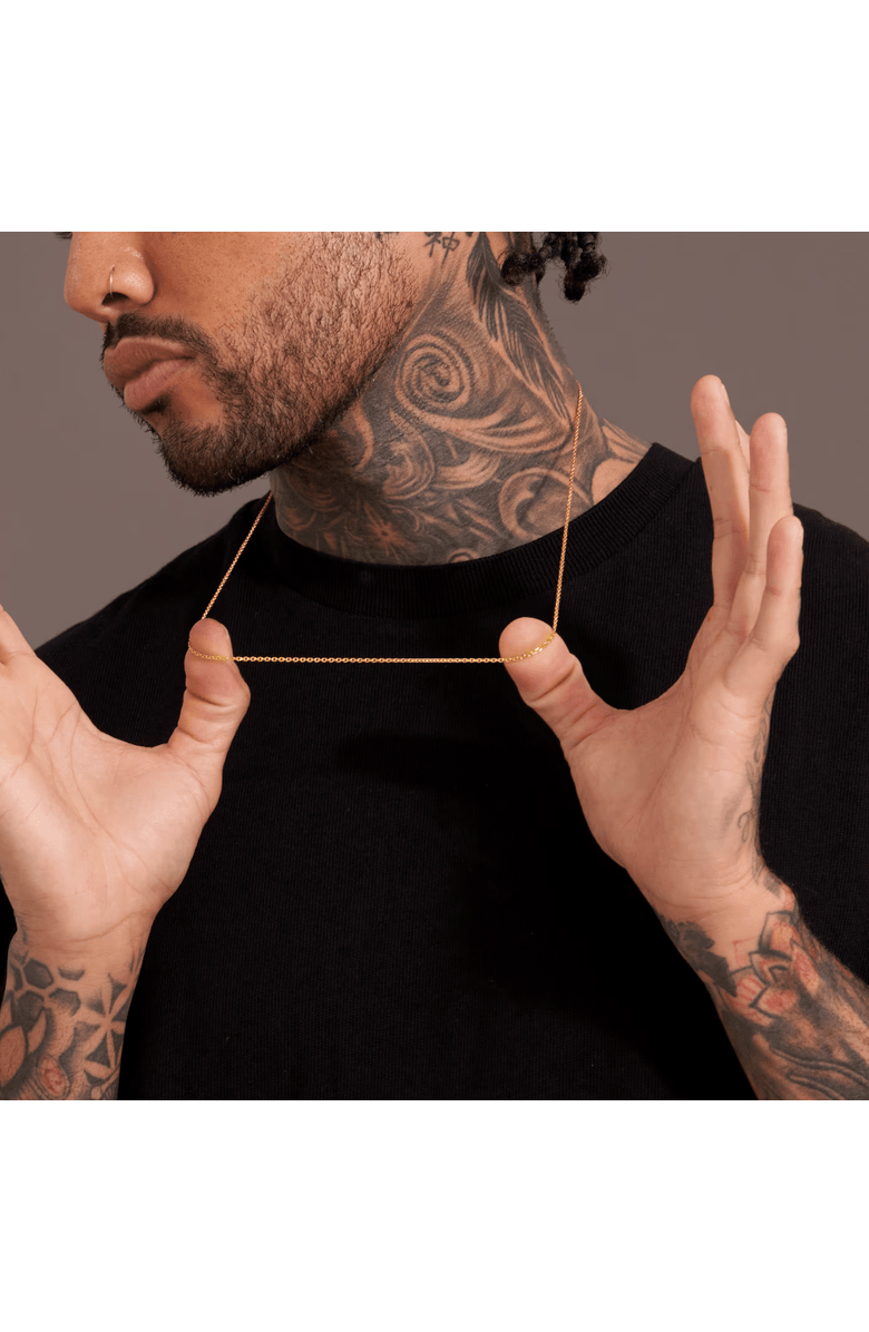 7879 Wide Diamond Cut Cable Chain Necklace, Alternate, color, Gold 24K