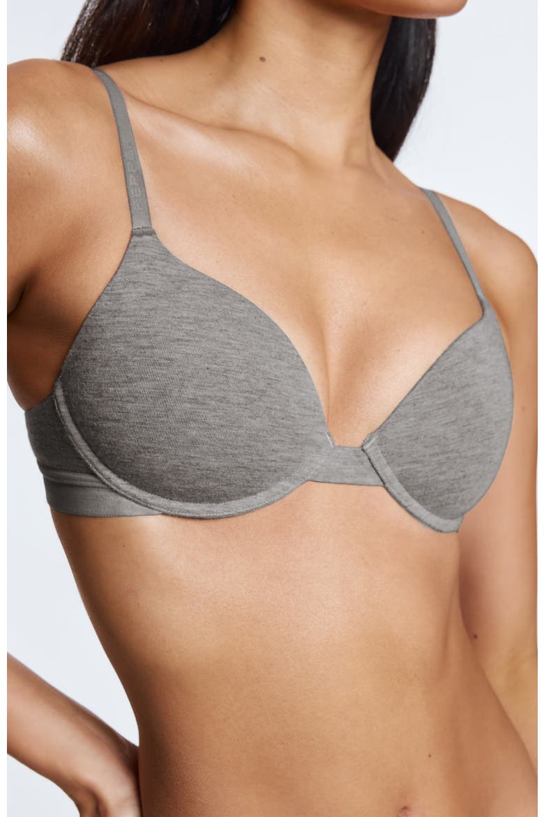 Supima® Cotton Lift Up Bra, Main, color, Heather Grey