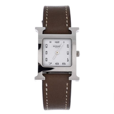 Heure H Quartz Watch Stainless Steel and Leather 21