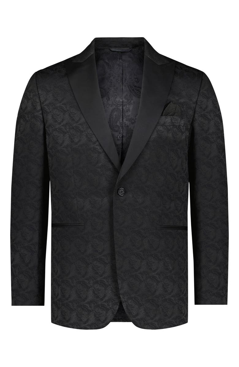 Robert Graham Eldridge Woven Blazer, Alternate, color, Black
