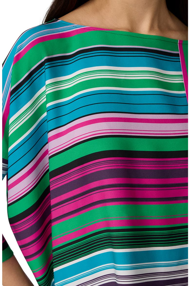 Diane Stripe Stretch Silk Top, Alternate, color, TROPEZ STRIPE BIG GOSSIP PINK