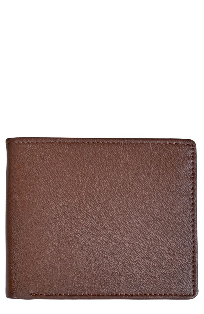 ROYCE New York Personalized RFID Leather Bifold Wallet, Main, color, 