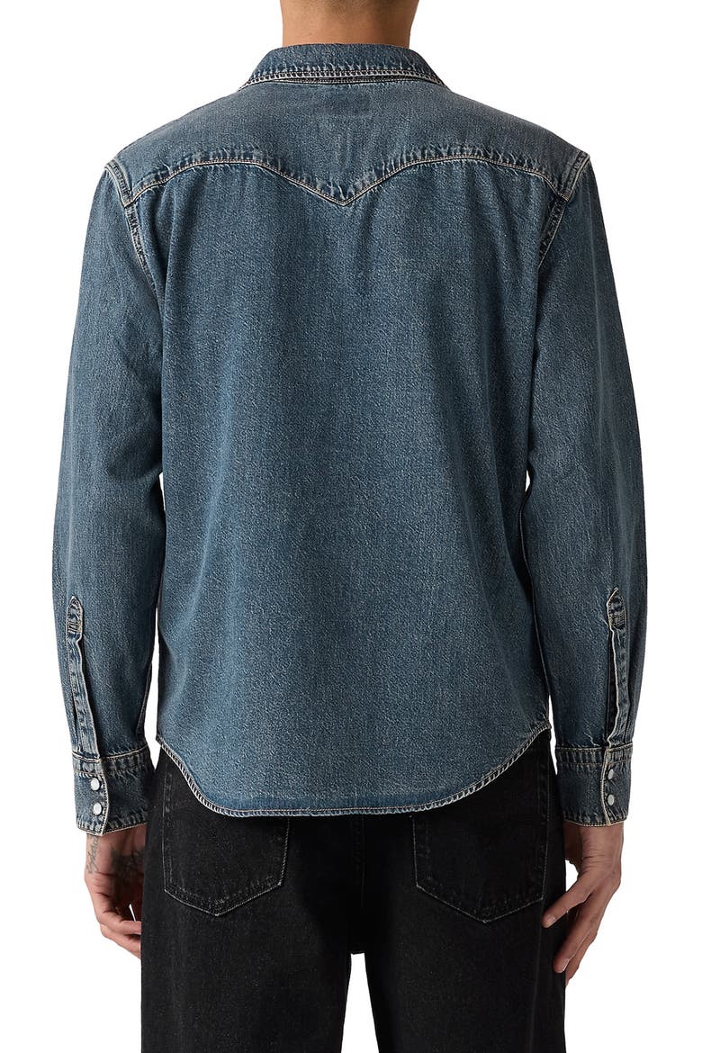 Barstow Snap-Up Weatern Shirt, Alternate, color, FREEPORT BROWN WEFT