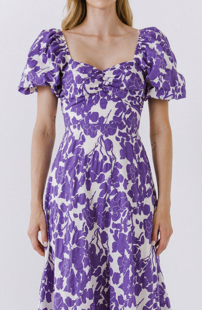 Free the Roses Floral Print Cotton Maxi Dress, Alternate, color, Purple Multi