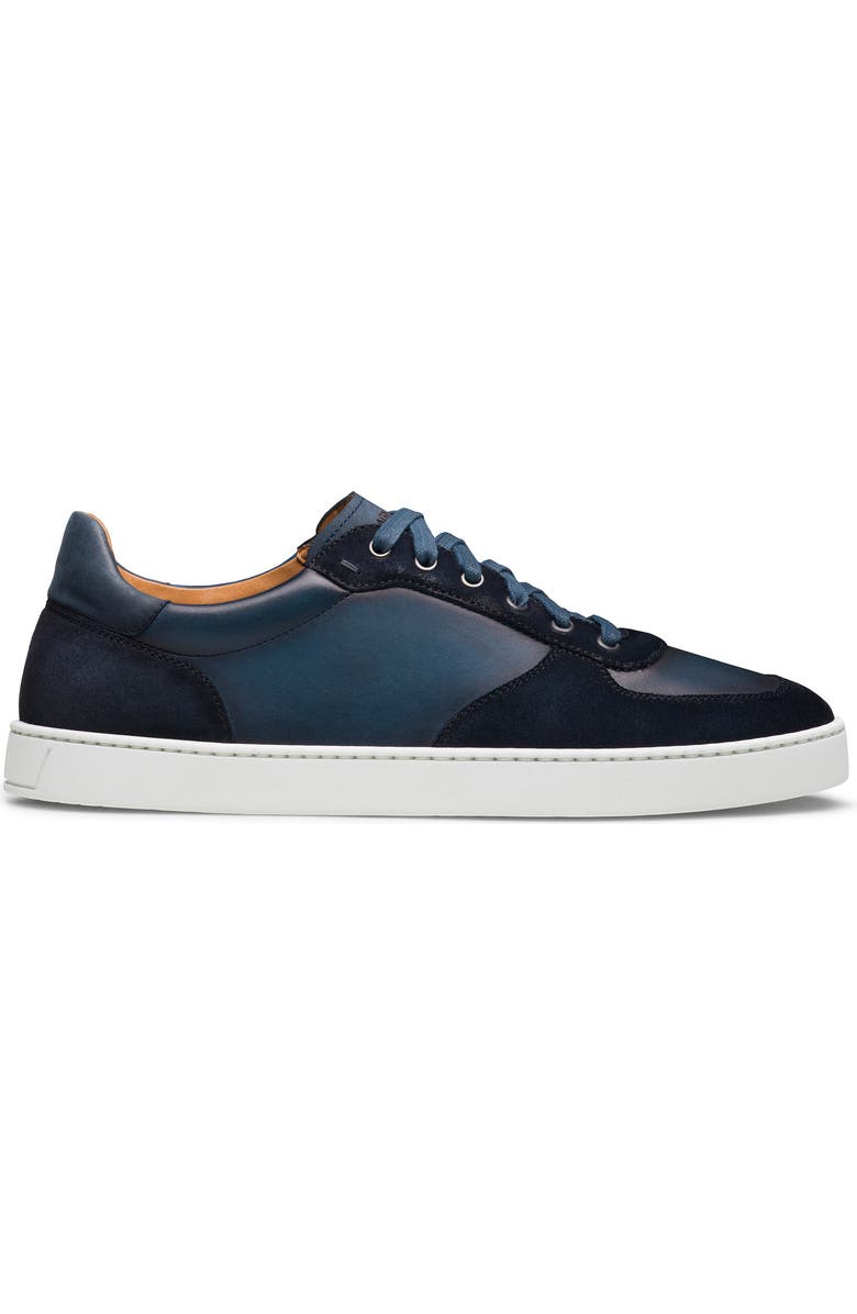 Magnanni Project Lo Leather Sneaker, Alternate, color, Navy