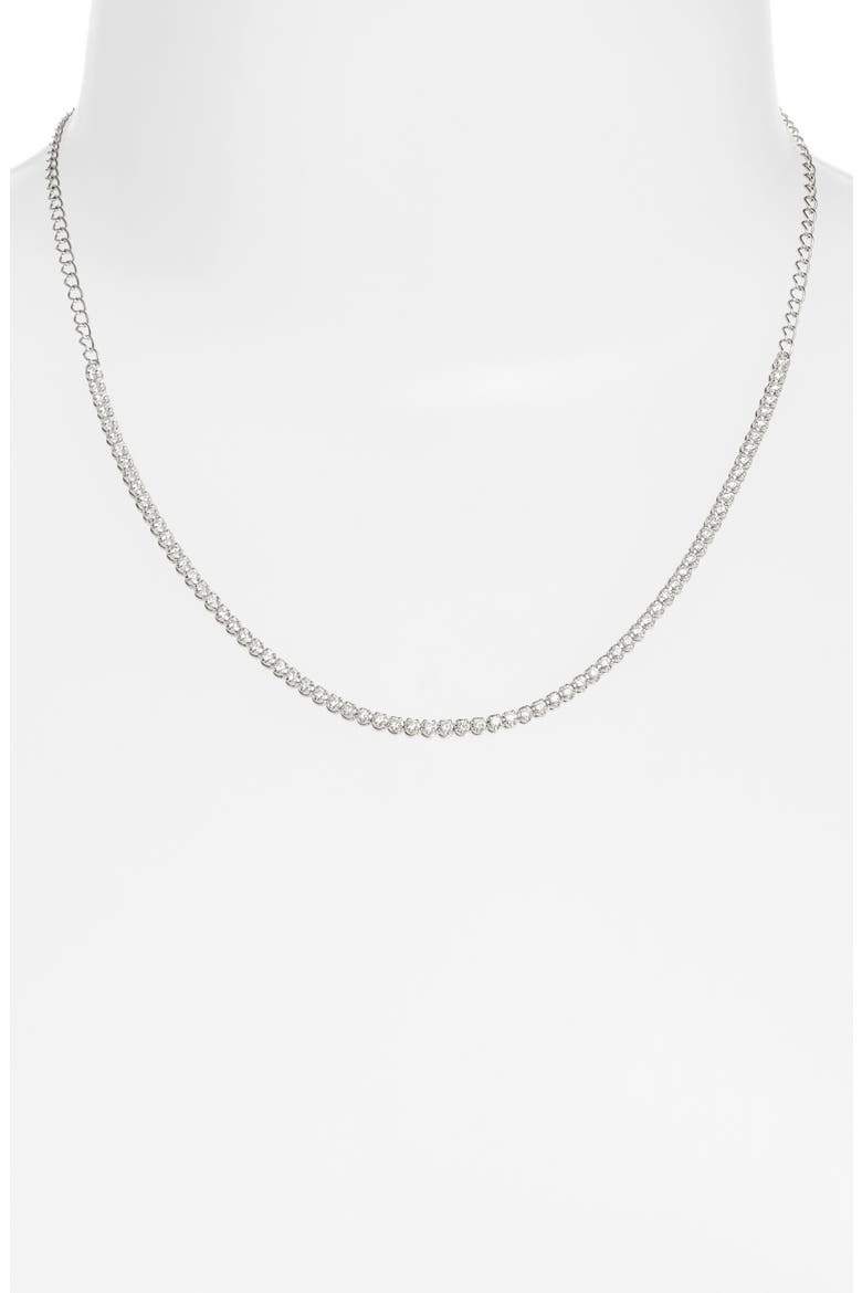 Diamond Tennis Necklace, Alternate, color, WHITE