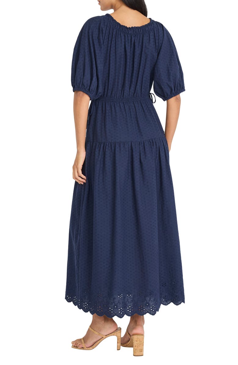 The Good Journey Blouson Sleeve Maxi Dress, Alternate, color, Naval Academy