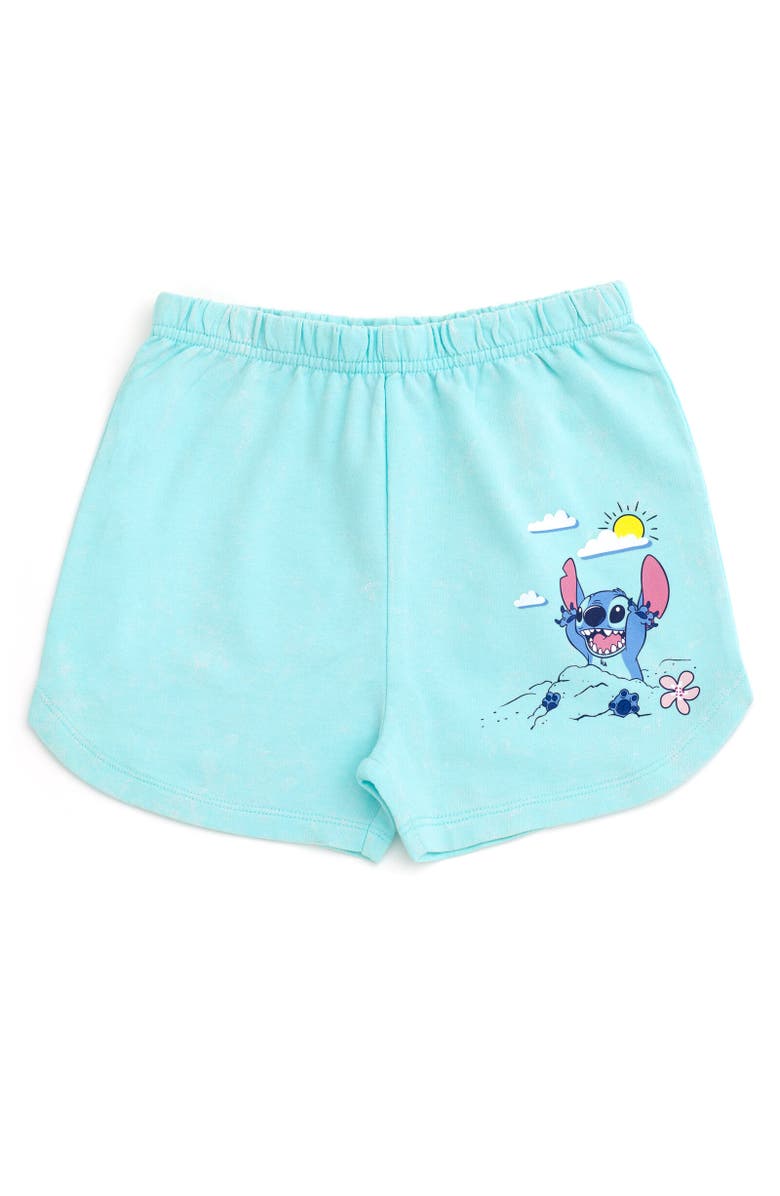 Disney Wash T-Shirt & Shorts Set, Alternate, color, Lilo & Stitch Blue