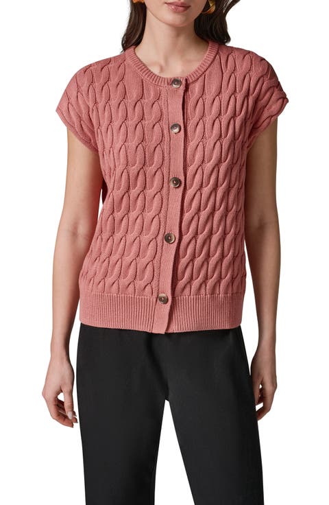 Extended Shoulder Cable Cardigan