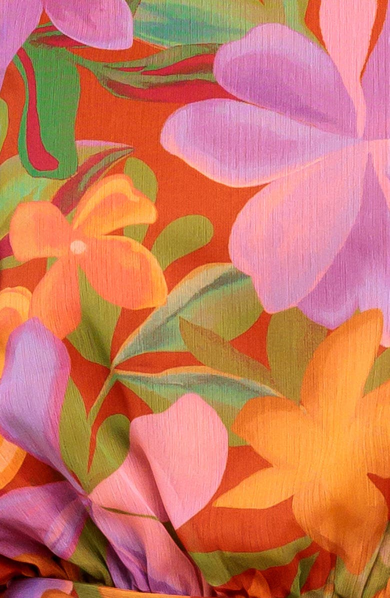 FLYING TOMATO Long Sleeve Minidress, Alternate, color, Rust