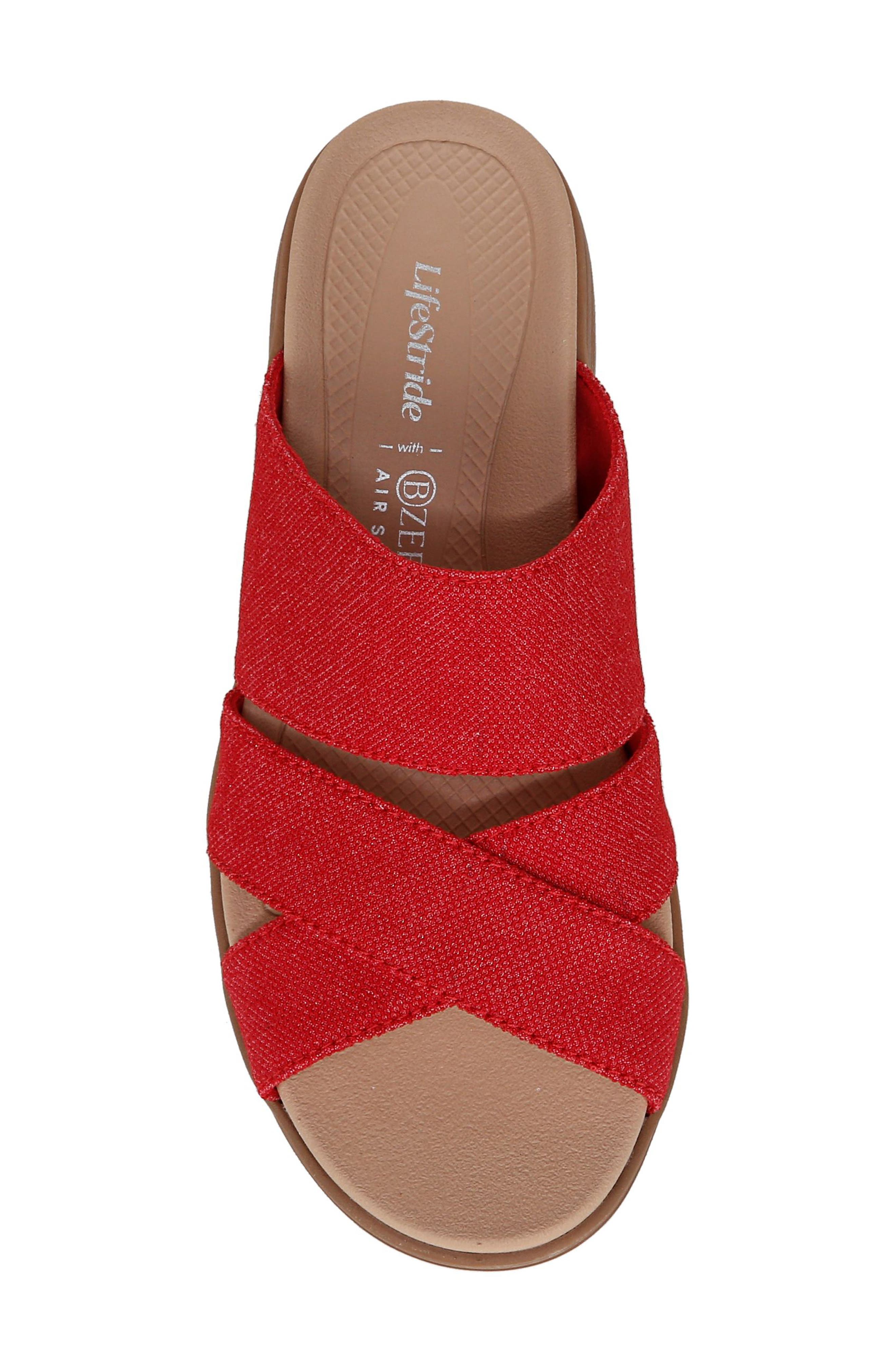 LifeStride Fiona Wedge Sandal, Alternate, color, Red