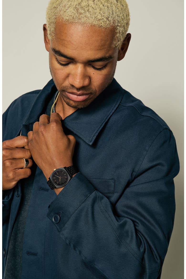 The Time Teller Bracelet Watch, 37mm, Alternate, color, Matte Black / Gold