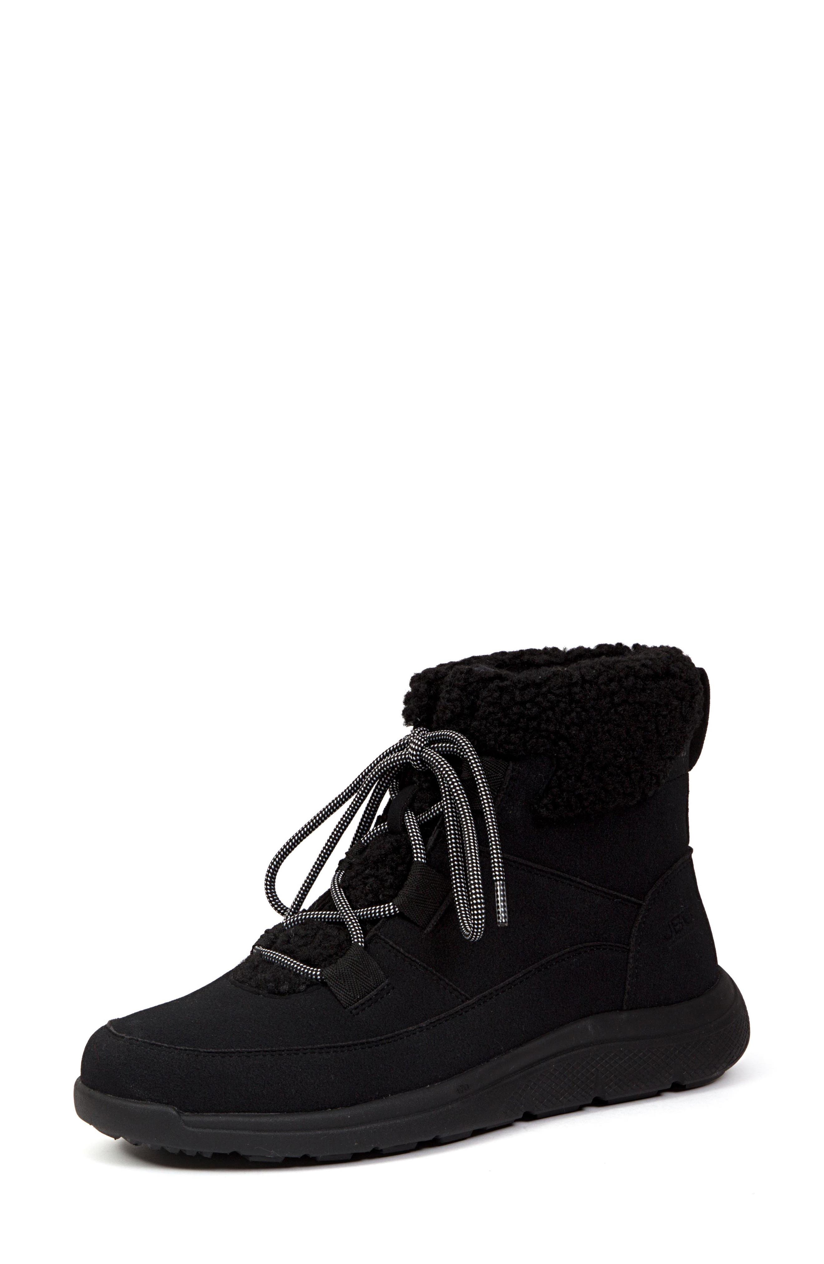 JBU Freeze Faux Fur High Top Sneaker, Alternate, color, Black