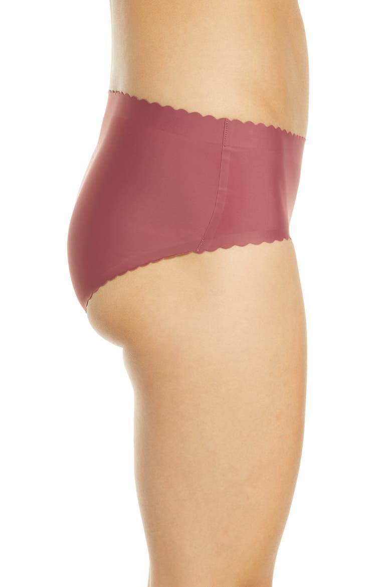 Essential Scallop Boyshorts, Alternate, color, WHISKEY ROSE