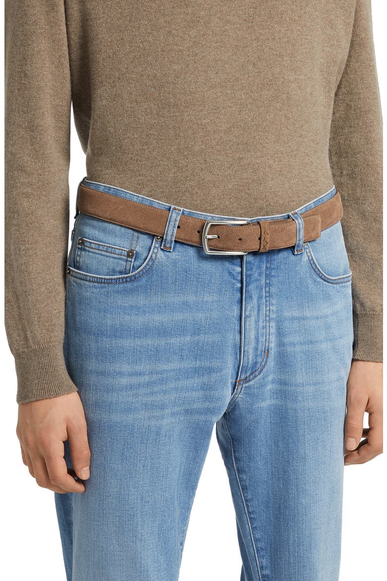 Suede Belt, Alternate, color, BEIGE