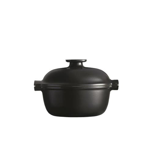 Emile Henry Delight 2 Quart Round Dutch Oven, Slate In Slate